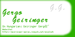 gergo geiringer business card